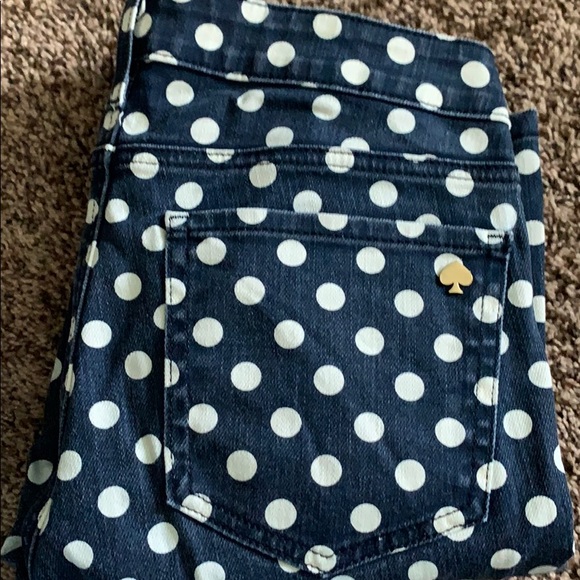 Kate Spade blue jeans with white polka dots...$95 - Picture 2 of 2